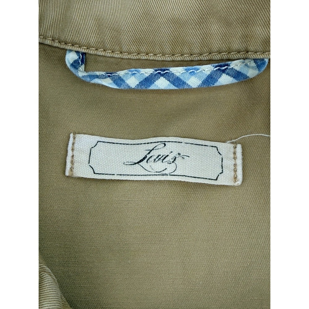 Levi's Womens Utility Jacket Medium Tan Safari Military Field Cotton Drawstring - Picture 6 of 9